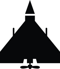 Military drone icon, Unmanned combat aerial vehicle (UCAV), combat dron icon 