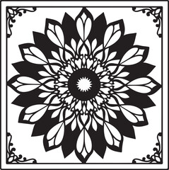 “Sacred Harmony: Ornamental Floral Mandala Design”