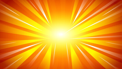 Fiery Sunburst with Streaking Lines