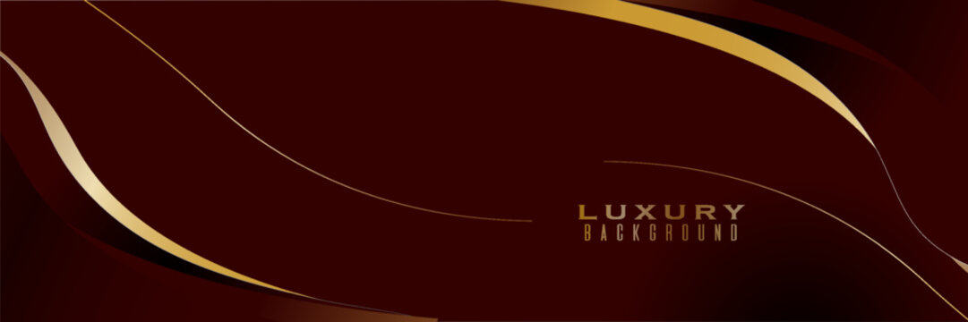 Abstract background design modern red and gold geometric elements vector illustration . luxury burgundy . Modern trendy design  . banner for baground