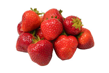 Fresh group of berries isolated on a white background.