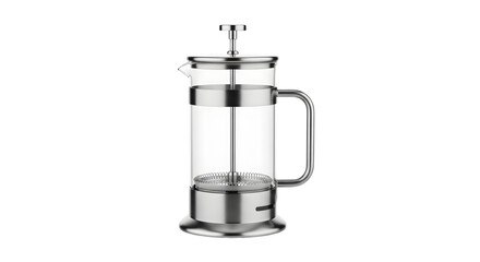 Glass and steel coffee pot