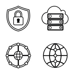 Fototapeta premium Sitemap flat icons set