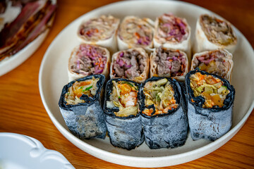 Turkish roll made from meat wrapped in a special film. Kebab durum is a delicious non-Vegetarian roll with juicy meat. 