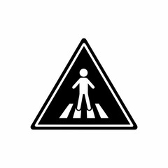 creative details Outline school crossing sign Icon vector illustration.