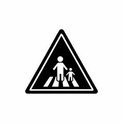 creative details Outline school crossing sign Icon vector illustration.