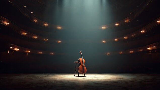 Cello in a grand opera house