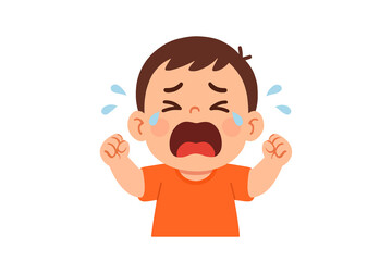 vector crying baby