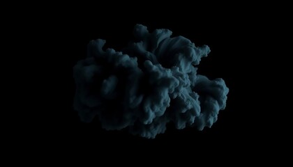 Dense, swirling black ink cloud against a stark black backdrop,  dark cloud,  texture