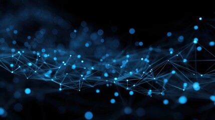 glowing blue network connections abstract