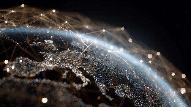 global network connections europe lights