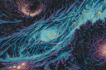 Colorful Abstract Galaxy In Space