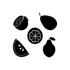 creative details Outline Simple line art fruit Icon vector illustration.