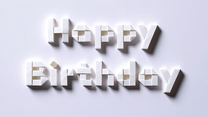 Happy Birthday Text Poster Banner