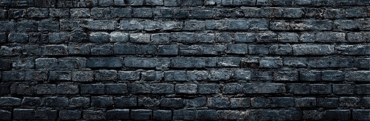 Naklejka premium Dark gray brick wall texture (2)