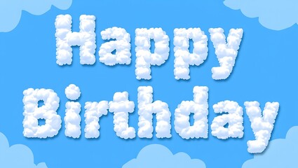 Fototapeta premium Happy Birthday Text on Celebration Background