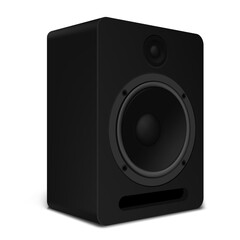 Obraz premium 3D Black Bass Shelf Speaker With Subwoofer