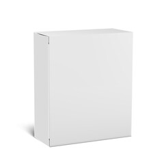 3D White Close Product Cardboard Package Box