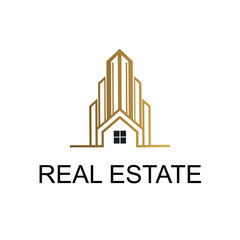 Fototapeta premium minimalist and modern design real estate logo