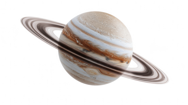 the planet Jupiter with rings, jpeg, png, transparent