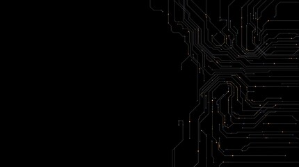 Futuristic Circuit Board Pattern with Copy Space