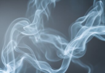 A graceful blue wave of smoke flows in a fluid spiral on a black background, its smooth, abstract pattern capturing a dynamic motion