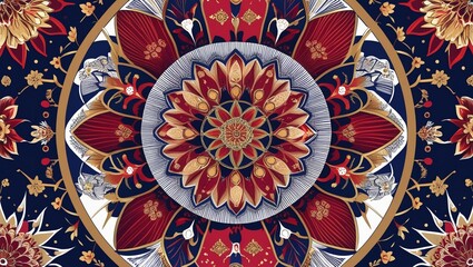 oriental mandala motif on the wall