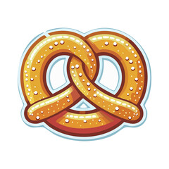 Pretzel Sticker &ndash; Oktoberfest 90s Cartoon