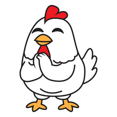 cute chiken animal cartoon