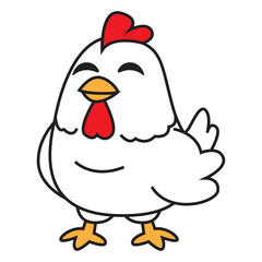 cute chiken animal cartoon