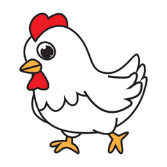 cute chiken animal cartoon