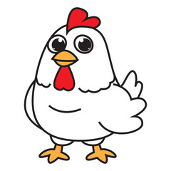 cute chiken animal cartoon