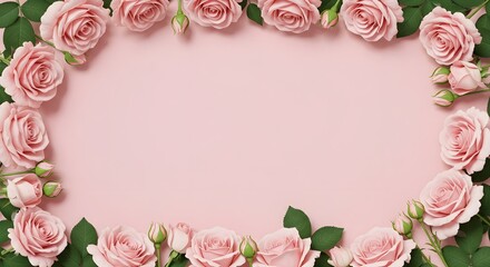Fototapeta premium rosas rosadas sobre un fondo rosa