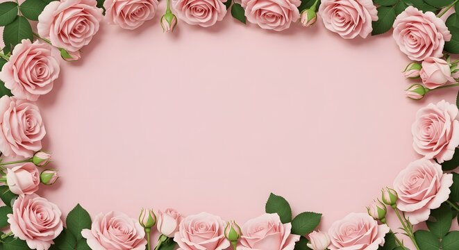 rosas rosadas sobre un fondo rosa