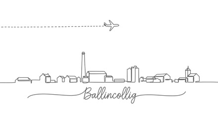 Fototapeta premium Ballincollig Skyline Plane taking off.