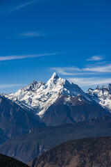 The landscape of Meili Snow Mountain in Yunnan Province	