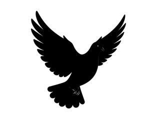 Flying Dove Symbol Minimal Graphic Asset