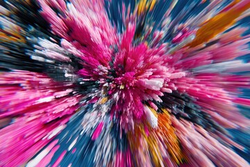 Vibrant, abstract explosion of colors radiating outward