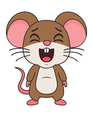 cute mouse animal cartoon illustration