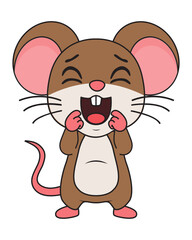 cute mouse animal cartoon illustration