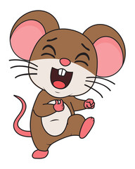 cute mouse animal cartoon illustration
