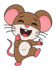 cute mouse animal cartoon illustration