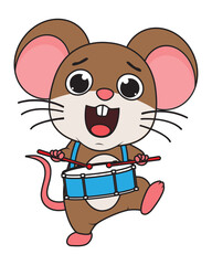cute mouse animal cartoon illustration