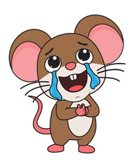 cute mouse animal cartoon illustration