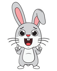 cute rabbit animal cartoon illustration