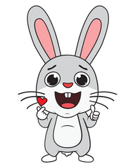 cute rabbit animal cartoon illustration