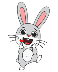 cute rabbit animal cartoon illustration