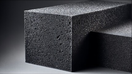 Textured Dark Gray Block Geometric Abstract Composition