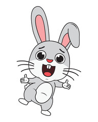 cute rabbit animal cartoon illustration