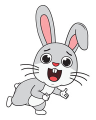 cute rabbit animal cartoon illustration